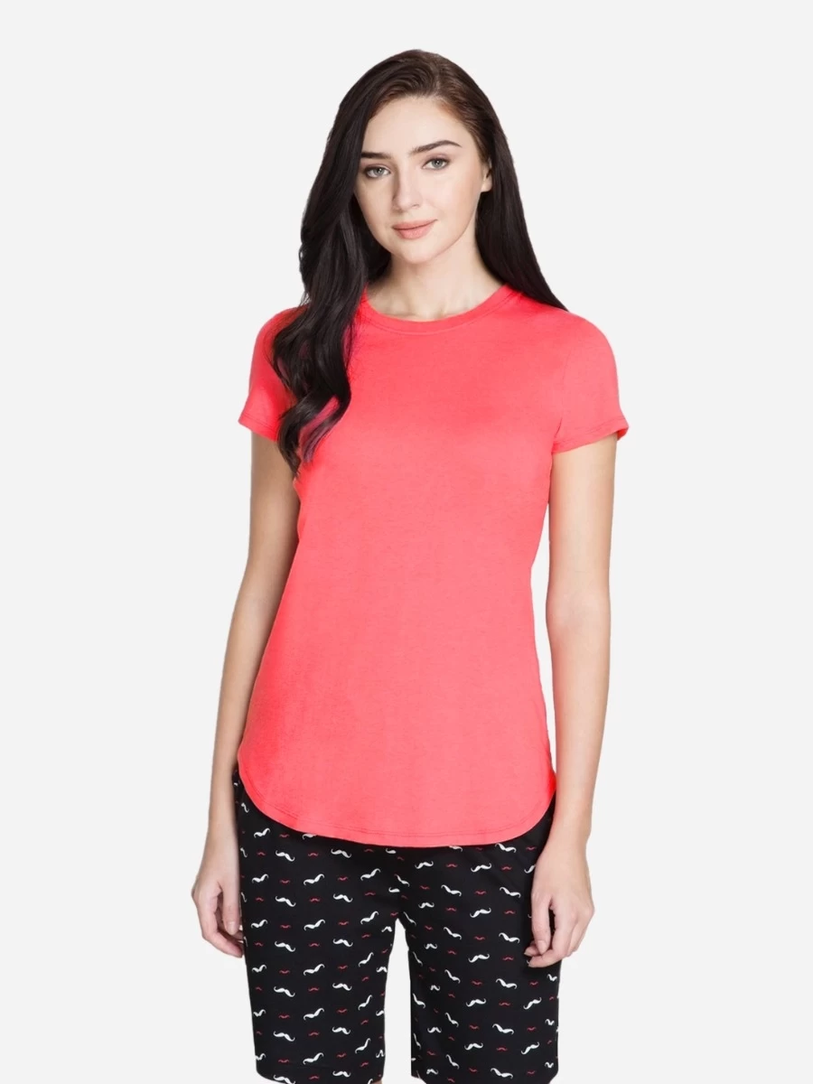 Van Heusen Candy Coral Pink Perfect Long Tee 3 Van Heusen Candy Coral Pink Perfect Long Tee