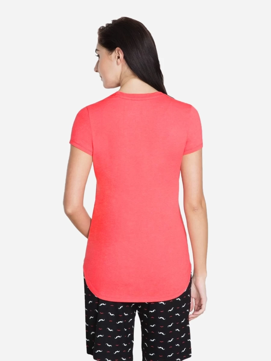 Van Heusen Candy Coral Pink Perfect Long Tee 5 Van Heusen Candy Coral Pink Perfect Long Tee - Image 3