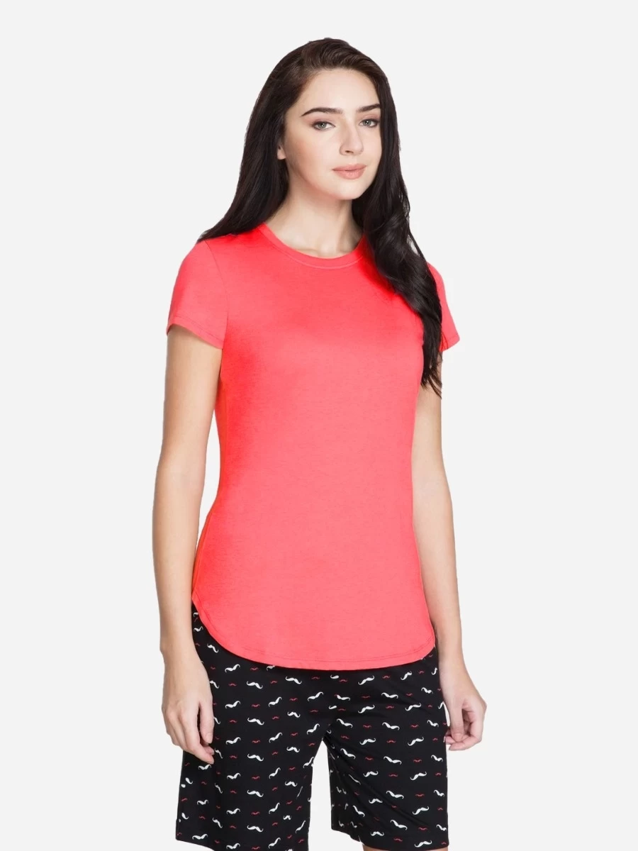 Van Heusen Candy Coral Pink Perfect Long Tee 4 Van Heusen Candy Coral Pink Perfect Long Tee - Image 2