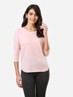 Van Heusen Peach Plum Modern 3/4th Sleeve Tee