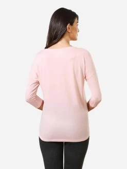 Van Heusen Peach Plum Modern 3/4th Sleeve Tee -Shyaway vh55404 peachplum 02