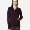 Van Heusen Maroon Purple Slim Fit Gym Hoodie Jacket